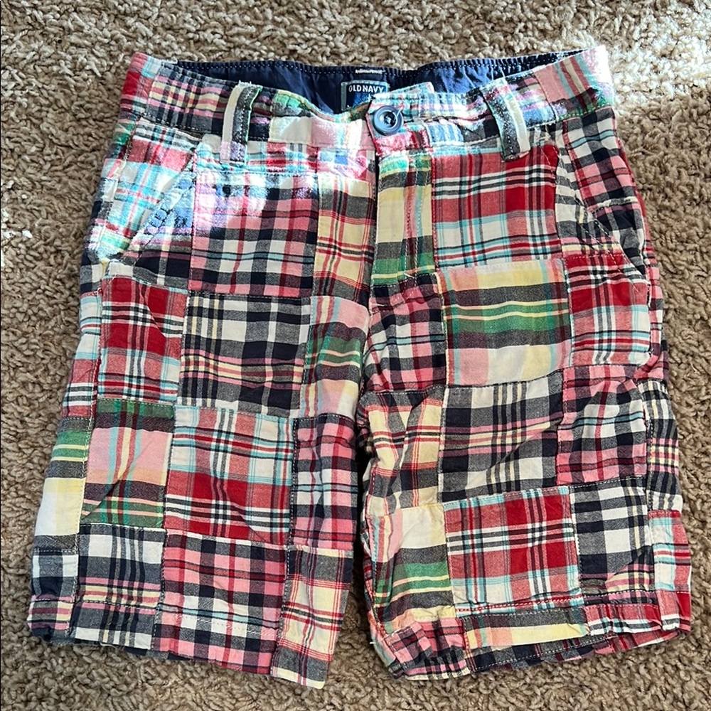 Old Navy Red and Pink Patchwork Shorts